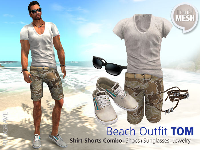 BeachOutfit TOM - LQMesh - REDGRAVE