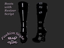 Bad Girl Boots 3 Klipp-Schnallen schwarz (black) Sculpt  Vampire,Emo,Gothic,Dance,Girl,Neko,Kitty