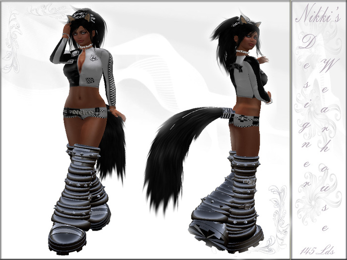Biker Lady Neko (Black)