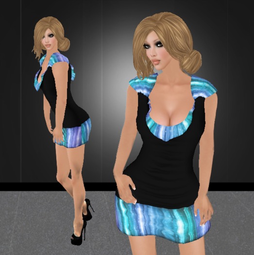 purple & blue ruffled mesh - DEMO