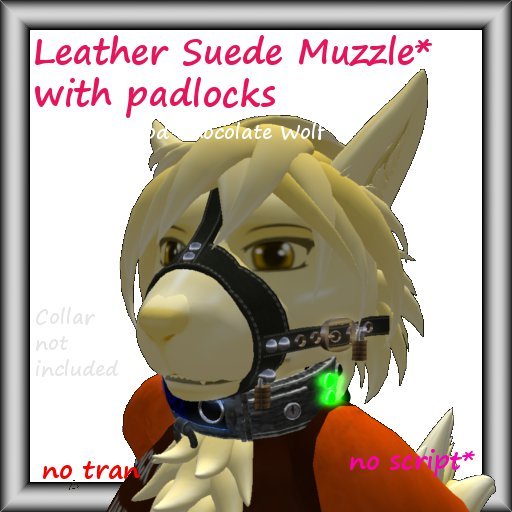 CPL89 Luskwood chocolate Wolf  Leather Muzzle mkII