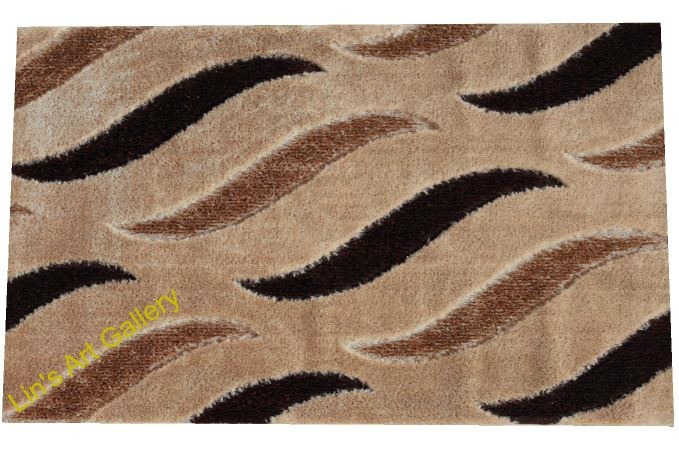 BROWN AND BLACK SWIGGLES RUG