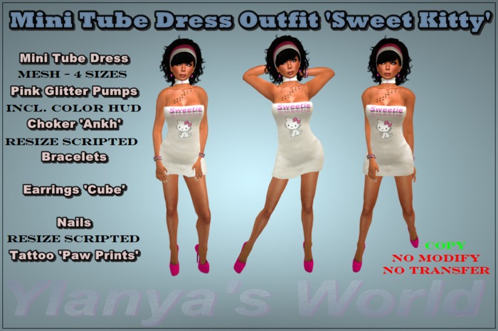 Tube Dress Outfit 'Sweet Kitten'