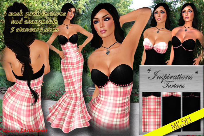*Inspirations* Mesh Tartan ~ Ailsa Pink