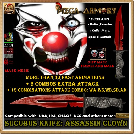 Sucubus Knife: Assassin Clown 3.7 >BOX<..::MEGA ARMORY::..