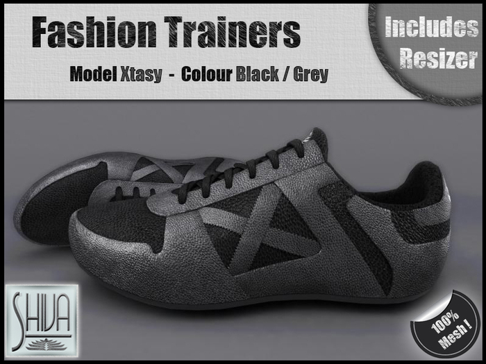 Shiva Xstasy Fashion Trainers - Black / Grey