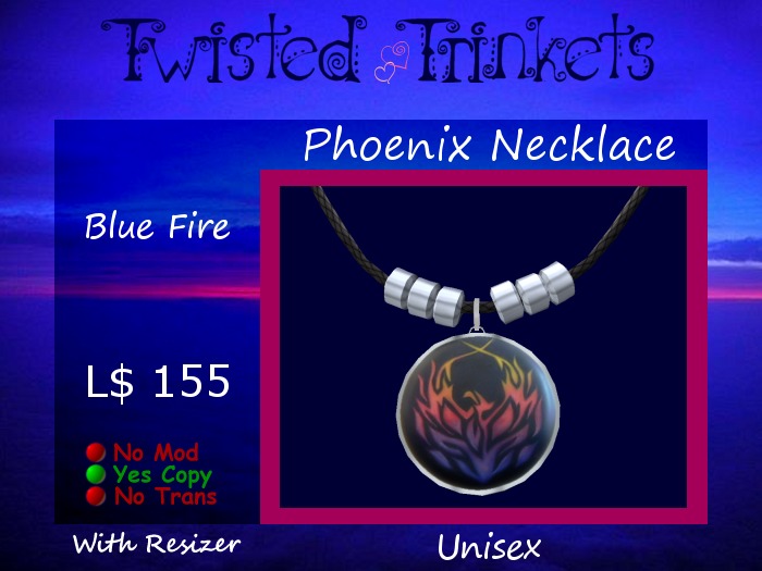 Phoenix Necklace Red Fire