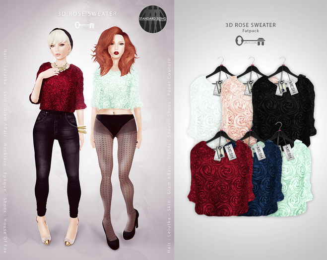  The Secret Store - 3D Rose Sweater - Fatpack 