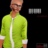::TATTOART:: Mesh Men Shirt Stripe Green