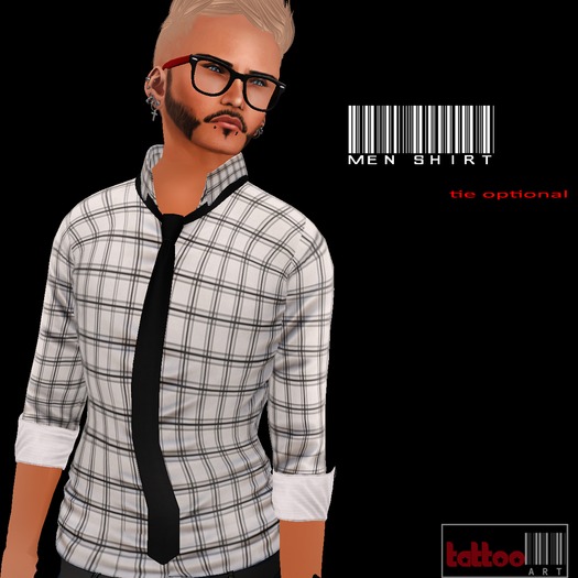 ::TATTOART:: Mesh Men Shirt Paid BW