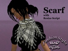 Scarf white black