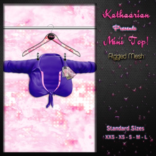 KATHAARIAN / Rigged Mesh /  Mini Top - Periwinkle