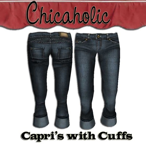 Chicaholic Ladies Capri with Cuffs
