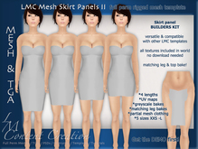 LMC Mesh Templates - Skirt Panels II - fully rigged skirt panel in 4 lengths - Builders Tool Kit