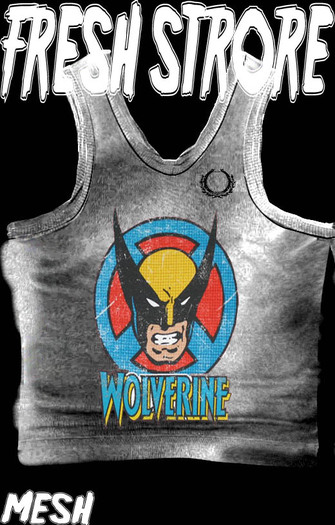 Mesh_Men's Tank top wolverine grey