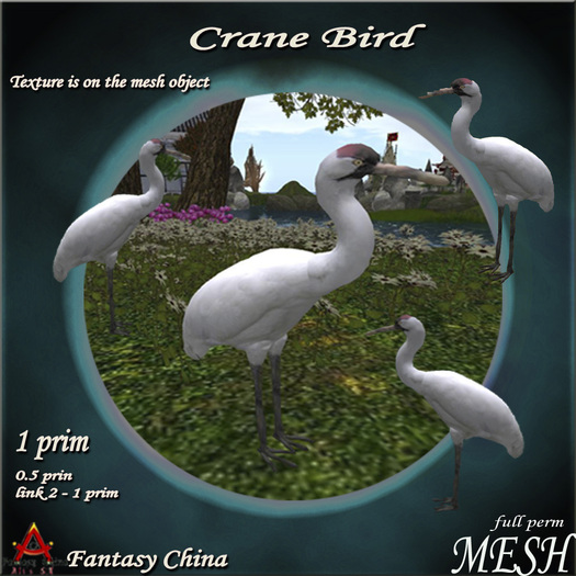 MESH Crane Bird 0.5 prim full perm 