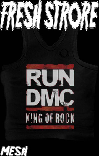 Mesh_Men's Tank top black run dmc