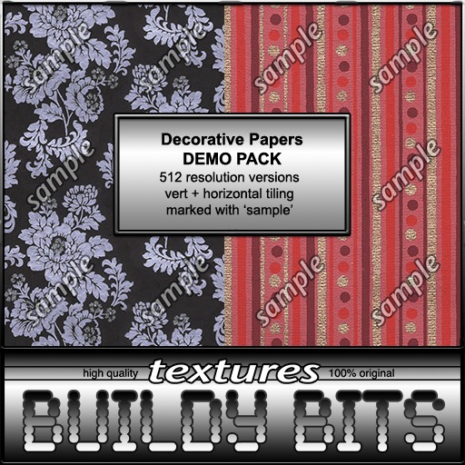 ~Buildy Bits~ DEMO PACK Decorative Paper samples