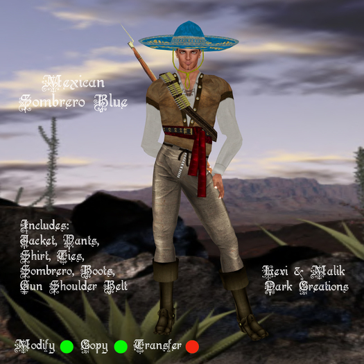 Mexican Sombrero Blue