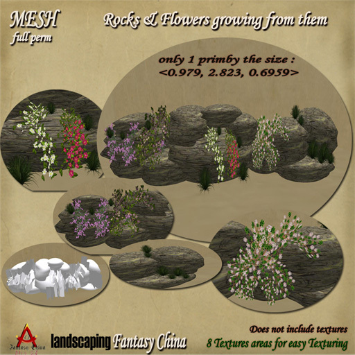 MESH Rocks & Flowers growing from them BP