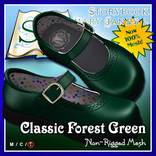 R(S)W Mary Janes 2 - Classic Forest Green