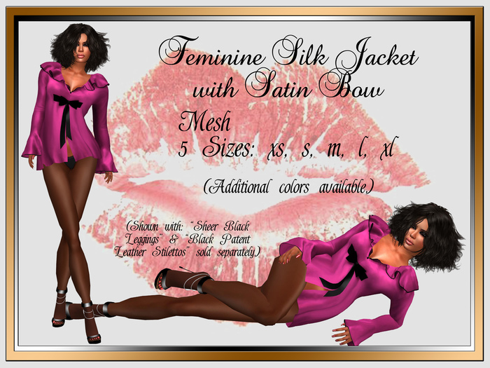 Fuschia Silk Jacket (Mesh)
