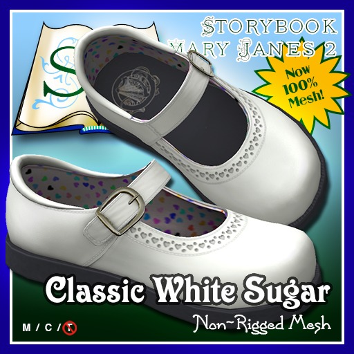 R(S)W Mary Janes 2 - Classic White Sugar