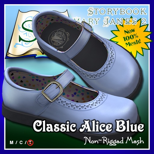 R(S)W Mary Janes 2 - Classic Alice Blue