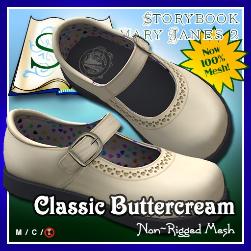 R(S)W Mary Janes 2 - Classic Buttercream