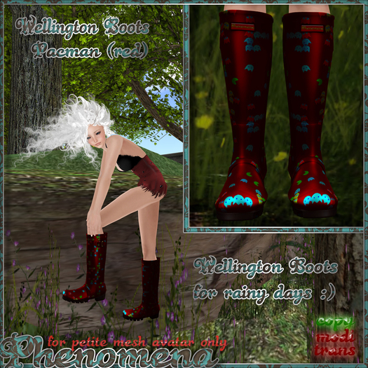 Wellington Boots Pacman (red)