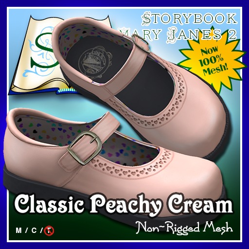 R(S)W Mary Janes 2 - Classic Peachy Cream