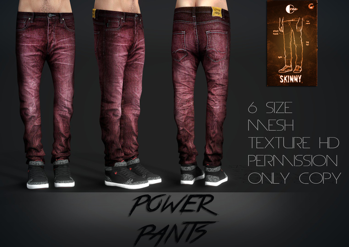 " Power Pants " Model: WINE