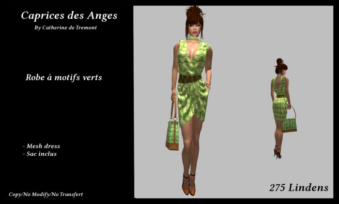 *CdT* Robe motifs verts