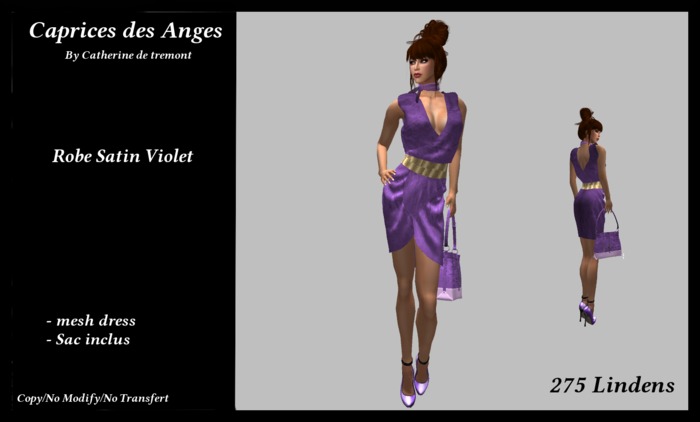 *CdT*Robe Satin Violet