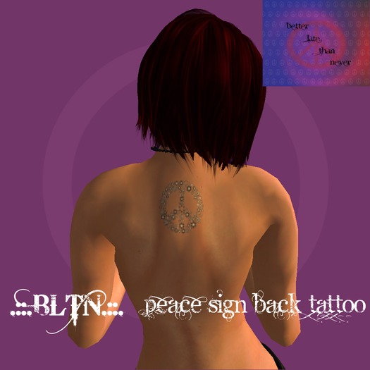 .::.BLTN.::. PEACE SIGN BACK TATTOO