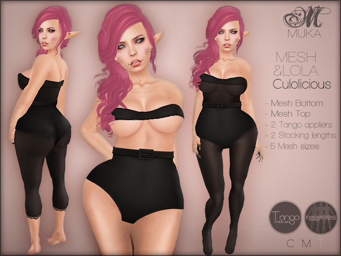 *MUKA* Culolicious Black (MESH)