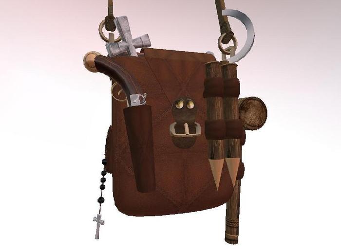 Demon, Vampire  Hunter's Shoulder Bag Brown