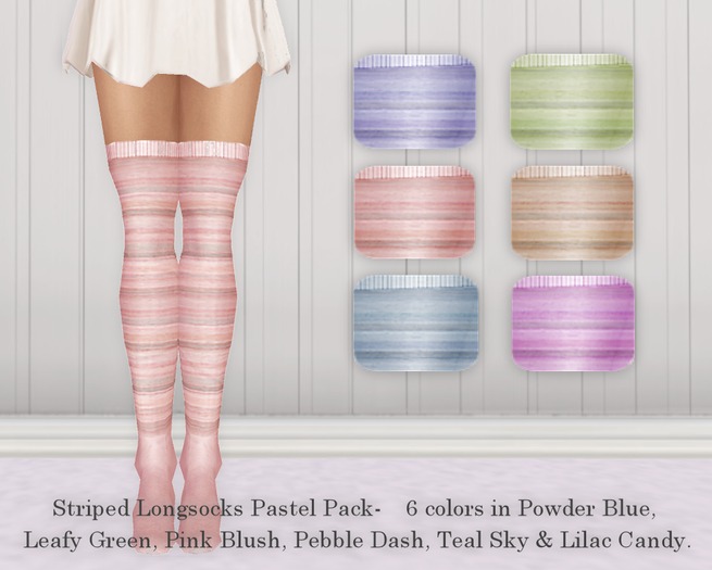 Crazy Daisy Striped Longsocks- Rich Color Pack