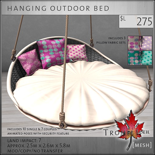Trompe Loeil - Hanging Outdoor Bed [mesh]