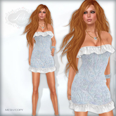 *Lurve* Calli Mesh Cocktail Dress - Blue Mist