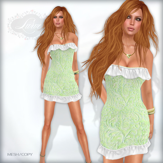 *Lurve* Calli Mesh Cocktail Dress - Leaf