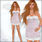 *Lurve* Calli Mesh Cocktail Dress - Blush