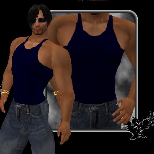 -ATD- wifebeater tank blue