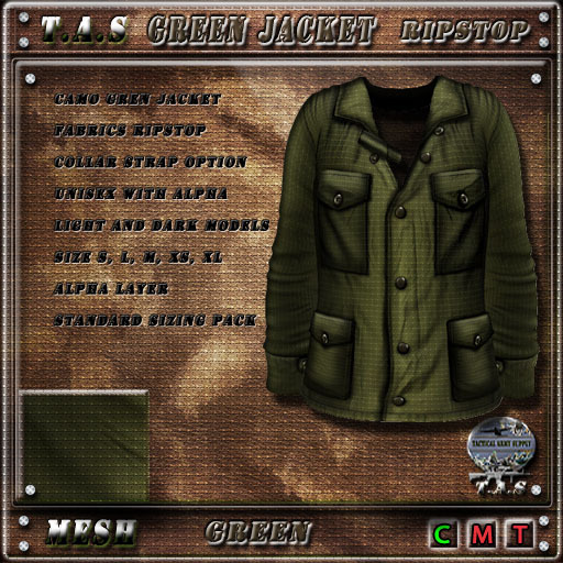  TAS MESH JACKET GREEN RIPSTOP