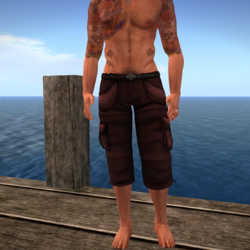 Rust Mesh Cargo Capris