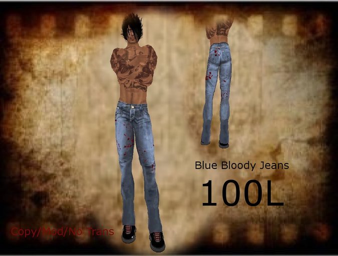 Mens Blue Bloody Jeans