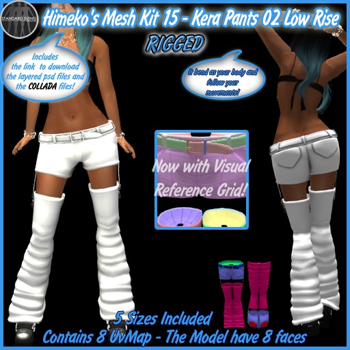 [FULL PERMS]Himeko's Mesh Kit 15 - Kera Pants 02 Low Rise