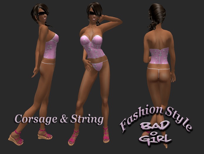 Bad Girl Romantic Corsage and String