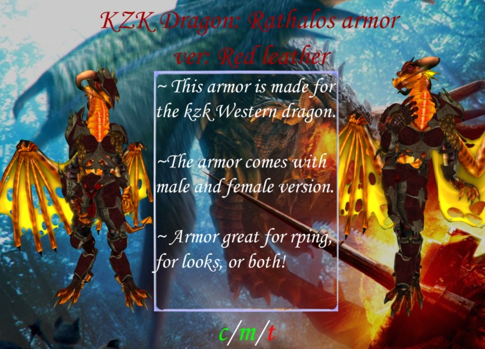Western Dragon Rathalos: Red leather
