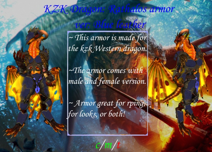 Western Dragon Rathalos: Blue leather